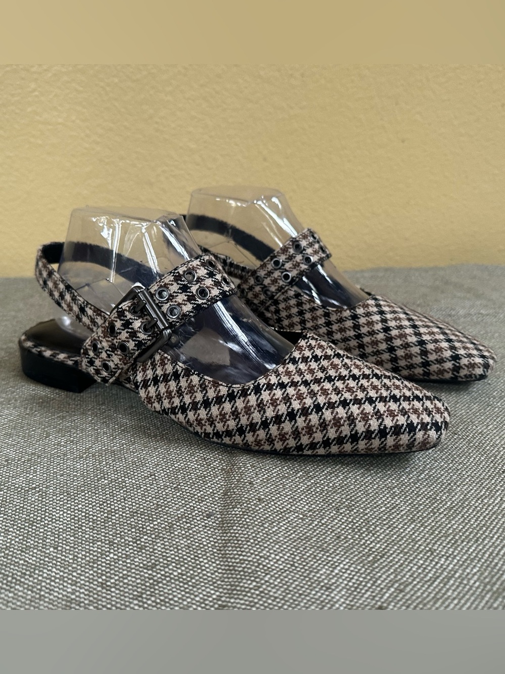 Rag & Bone “Astra” Houndstooth Slingback Flats Size 40 Excellent Condition! - Picture 4 of 12